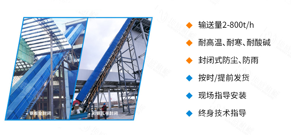 封閉式大傾角皮帶輸送機優勢特點 封閉式大傾角皮帶輸送機優勢特點